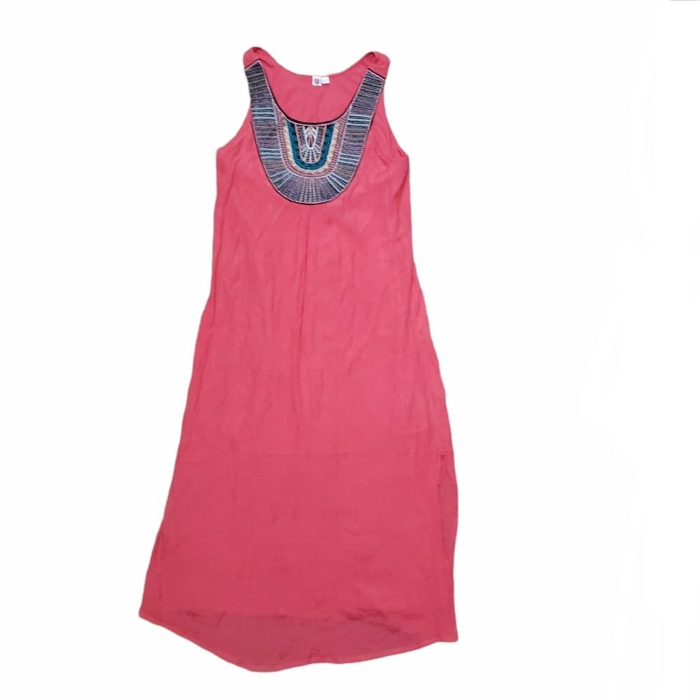 As U Wish Sleeveless Embroidered Dress - S